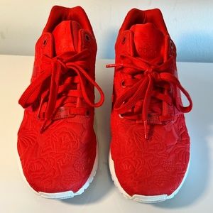 Red floral Adidas Sneakers